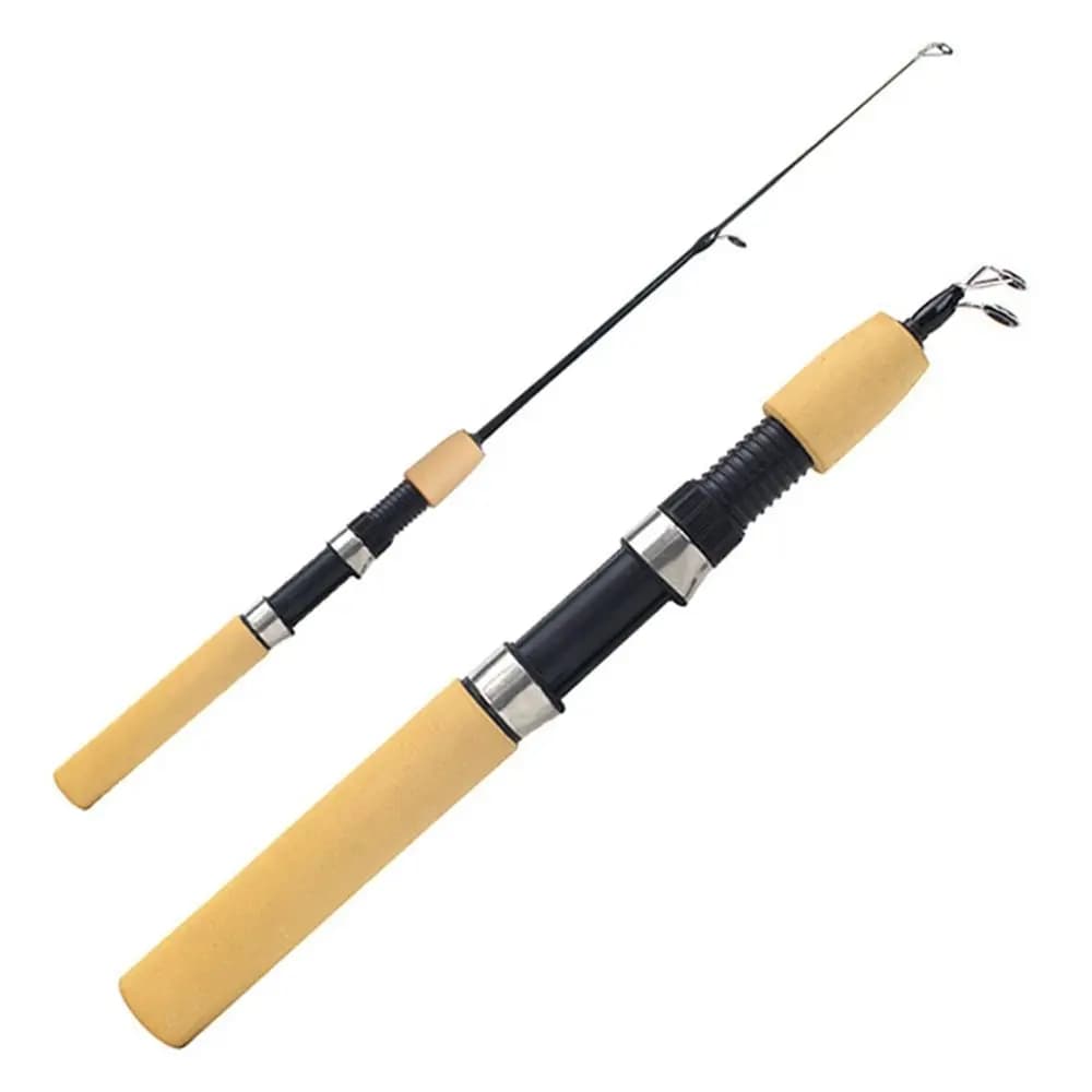 Canne à pêche sur glace télescopique 60cm 80cm 1m, canne pen rod portable pour pêche hivernale spinning en étang