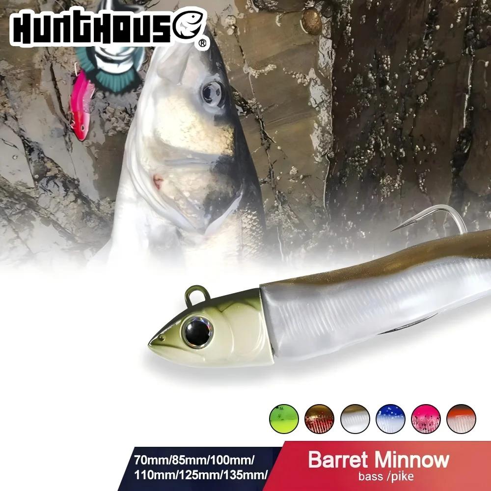 Leurre souple silicone Minnow 85mm 12g pour brochet perche truite pêche leurres artificiels Hunthouse