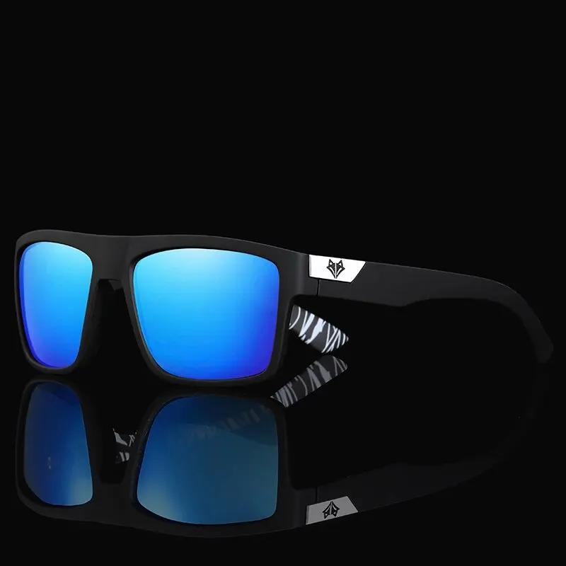 Lunettes de pêche polarisées TAC UV400 pour hommes - Vision HD anti-vent vintage sport