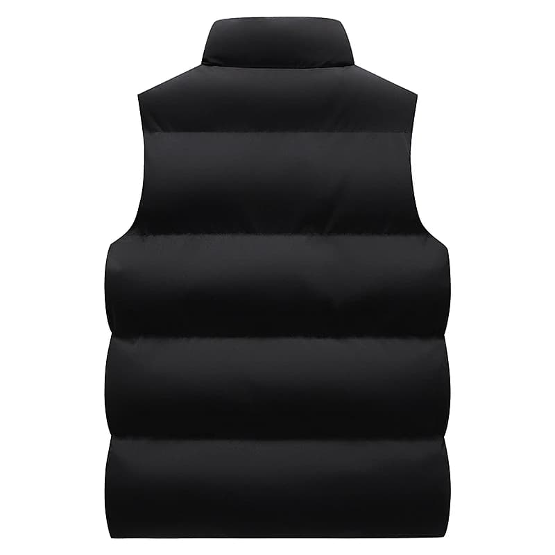 Veste sans manches chaude homme hiver en coton épais, coupe-vent et décontractée