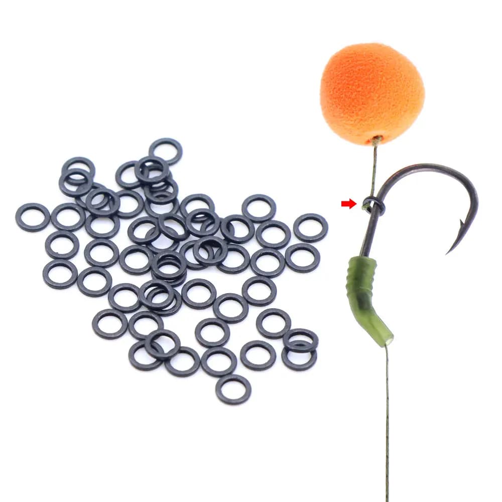 50 anneaux tournants pour montage chod rig avec appâts pop up et boilies - accessoires carpe