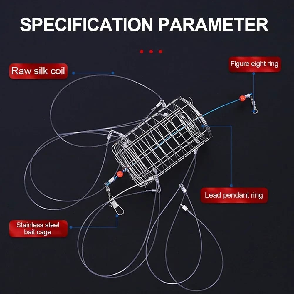 Piège à crabes en acier inoxydable avec appât pour capturer crabes crevettes et écrevisses