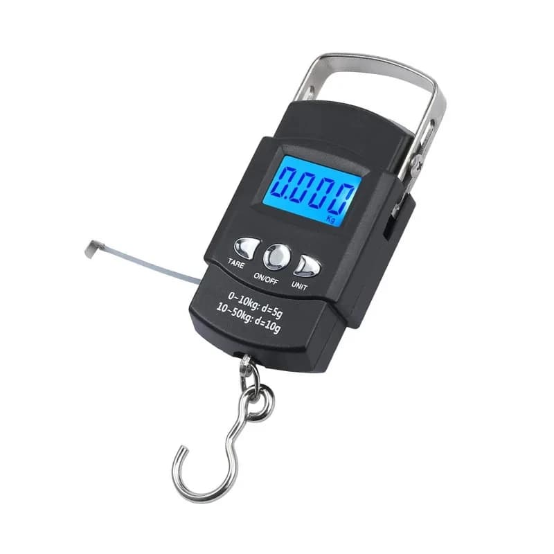 Balance main électronique LCD portable 50kg/10g ruban mesure rétractable 100cm peser poissons légumes