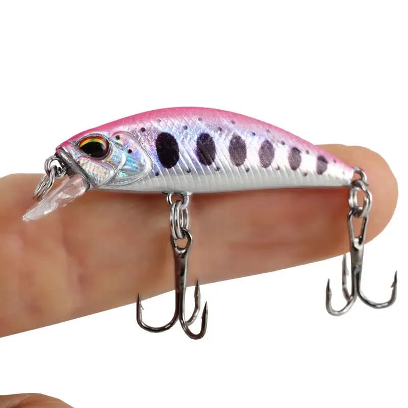 Leurre pêche minnow 38mm 3.2g coulant pour truite, perche et carpe, appât artificiel jerkbait
