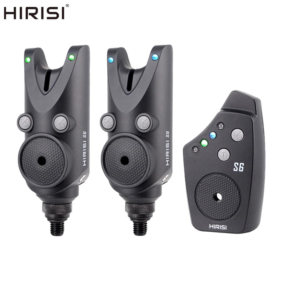 Hirisi S6 Kit d'Alarme de Touche Carpe Sans Fil Étanche - Détecteur Prise Accessoires Pêche Professionnelle