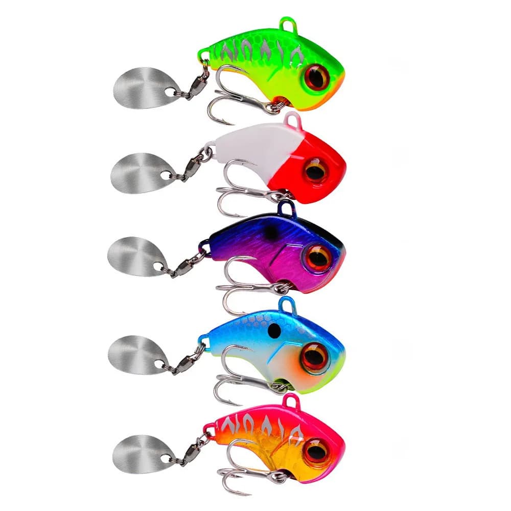 Leurre métal vibrant spinner cuillère hiver pour pêche carnassiers 6g 15g 28g appât artificiel