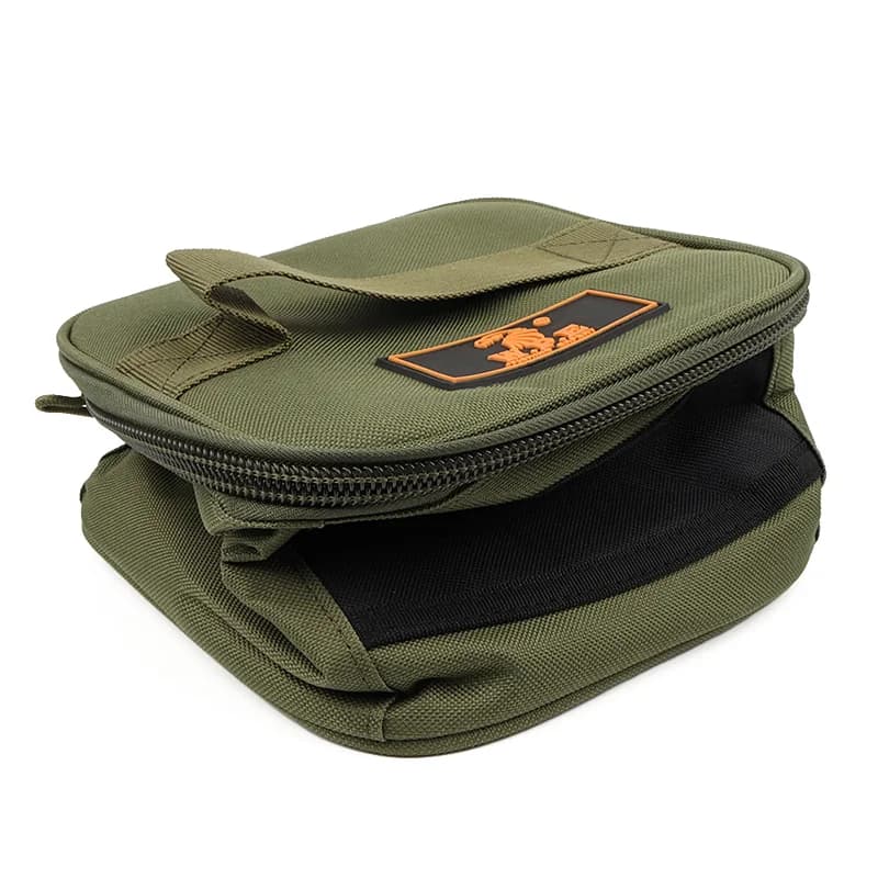 Pochette rangement moulinet pêche universelle tissu Oxford vert durable - Compatible séries 500-10000