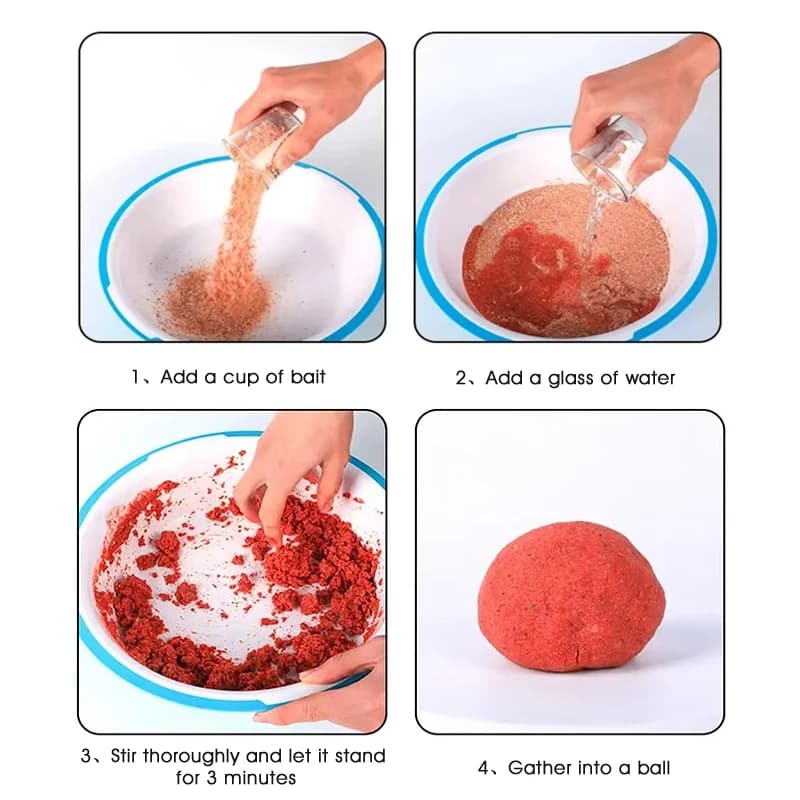Appât pêche carpe hiver poudre crevette 120g saveur poissonnée pour carassin et carpe extérieur