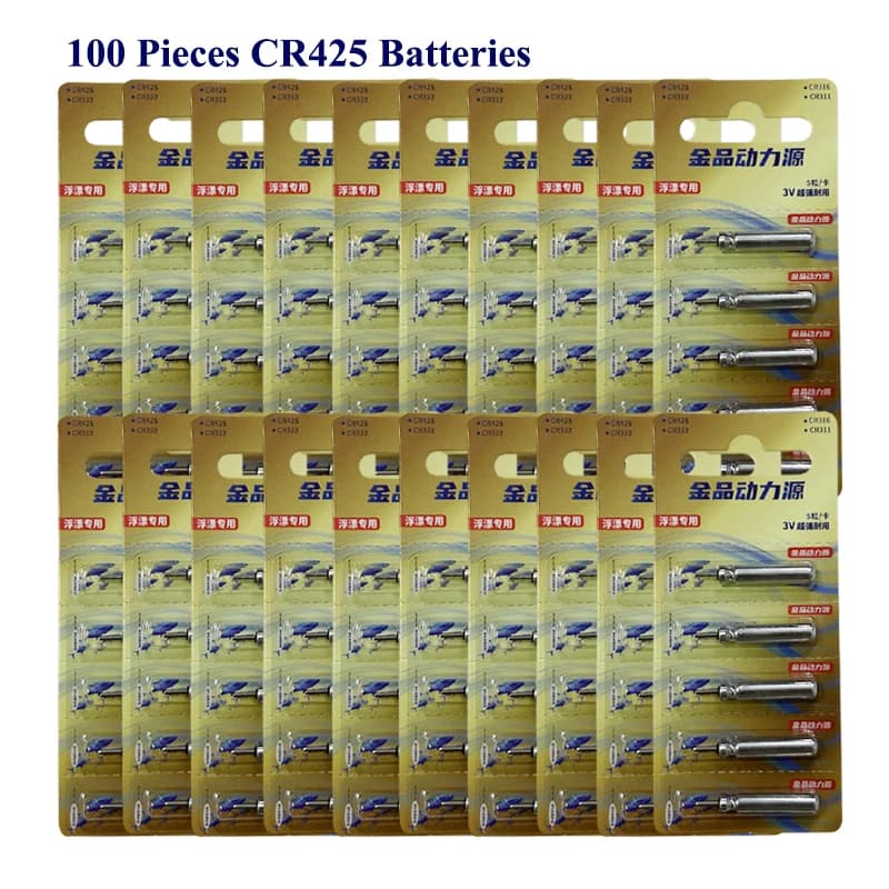 100 pièces flotteurs lumineux pêche nocturne CR425 batterie lac rivière bouée eau peu profonde accessoires