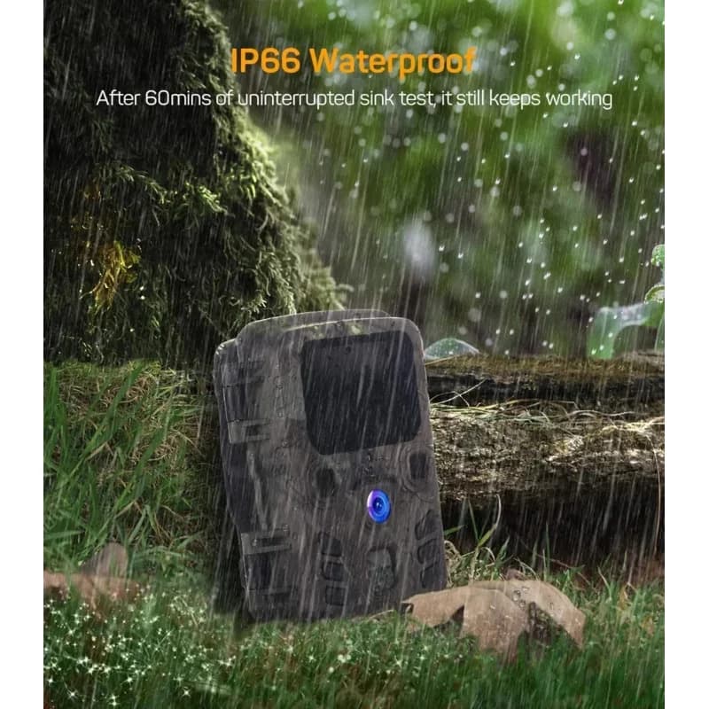 Pack 2 mini caméras de chasse 20MP 1080P étanches IP66 vision nocturne surveillance faune