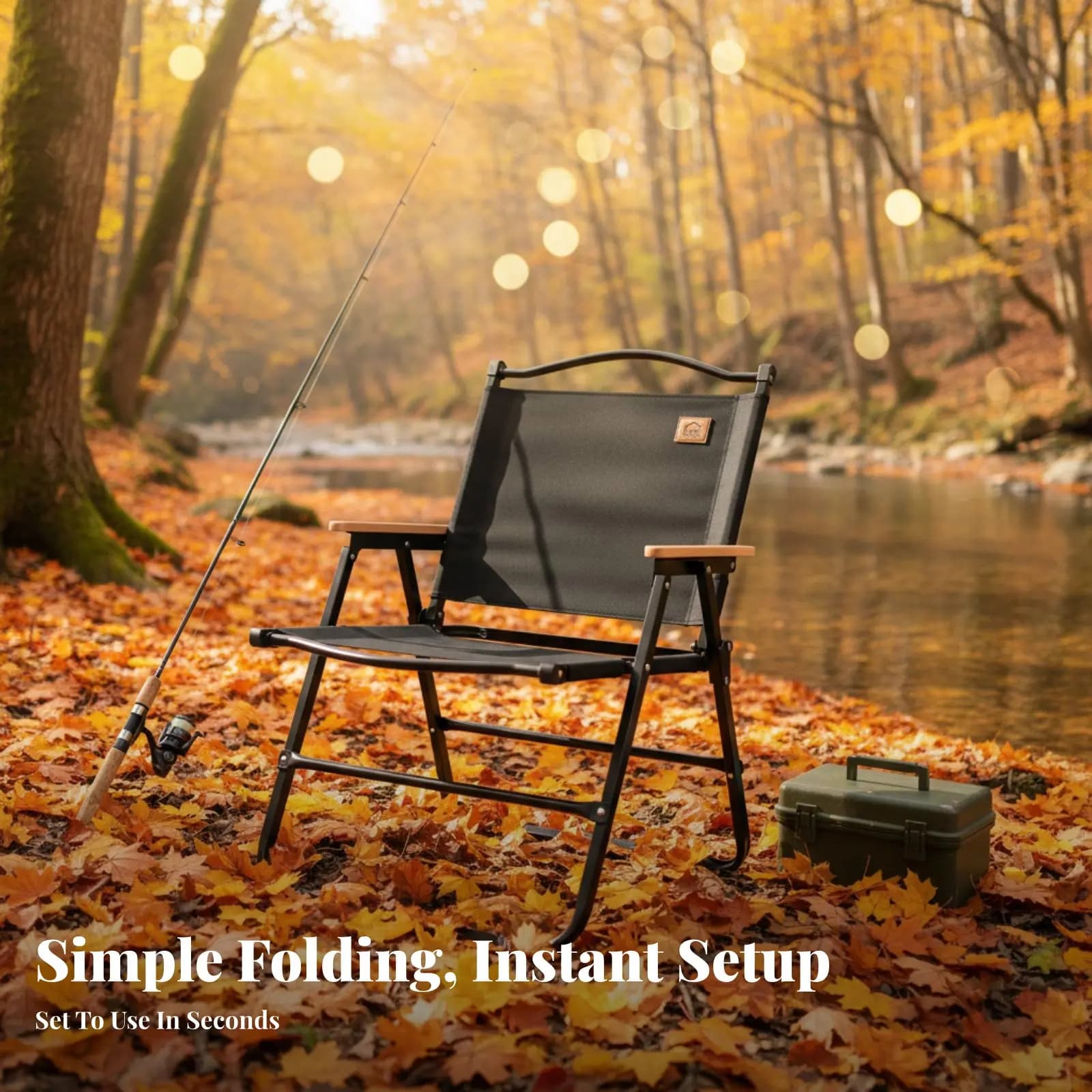 Chaise pliable grenouille ultra-légère profil bas avec sac de transport pour pêcheurs et camping