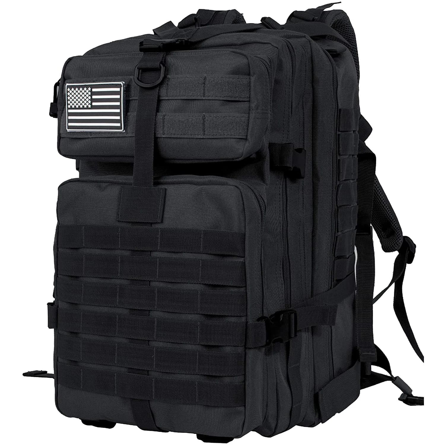 Sac à dos tactique pêche 45L - Rangement MOLLE équipement trekking chasse survie pêcheur