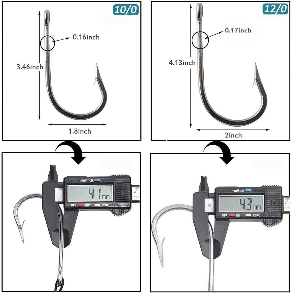 Montage requin double hameçon thon - Câble acier 400lb 4 ou 2 pièces - Leader anti-dent pour pêche gros