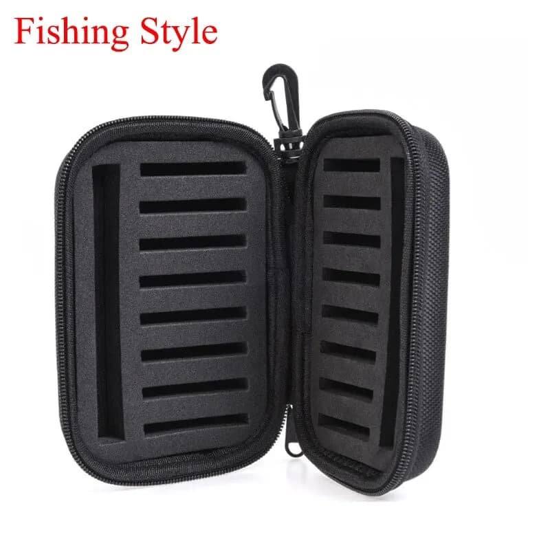 Boîte de rangement EVA pour mouches de pêche à la truite - Étui portable pour leurres spinner