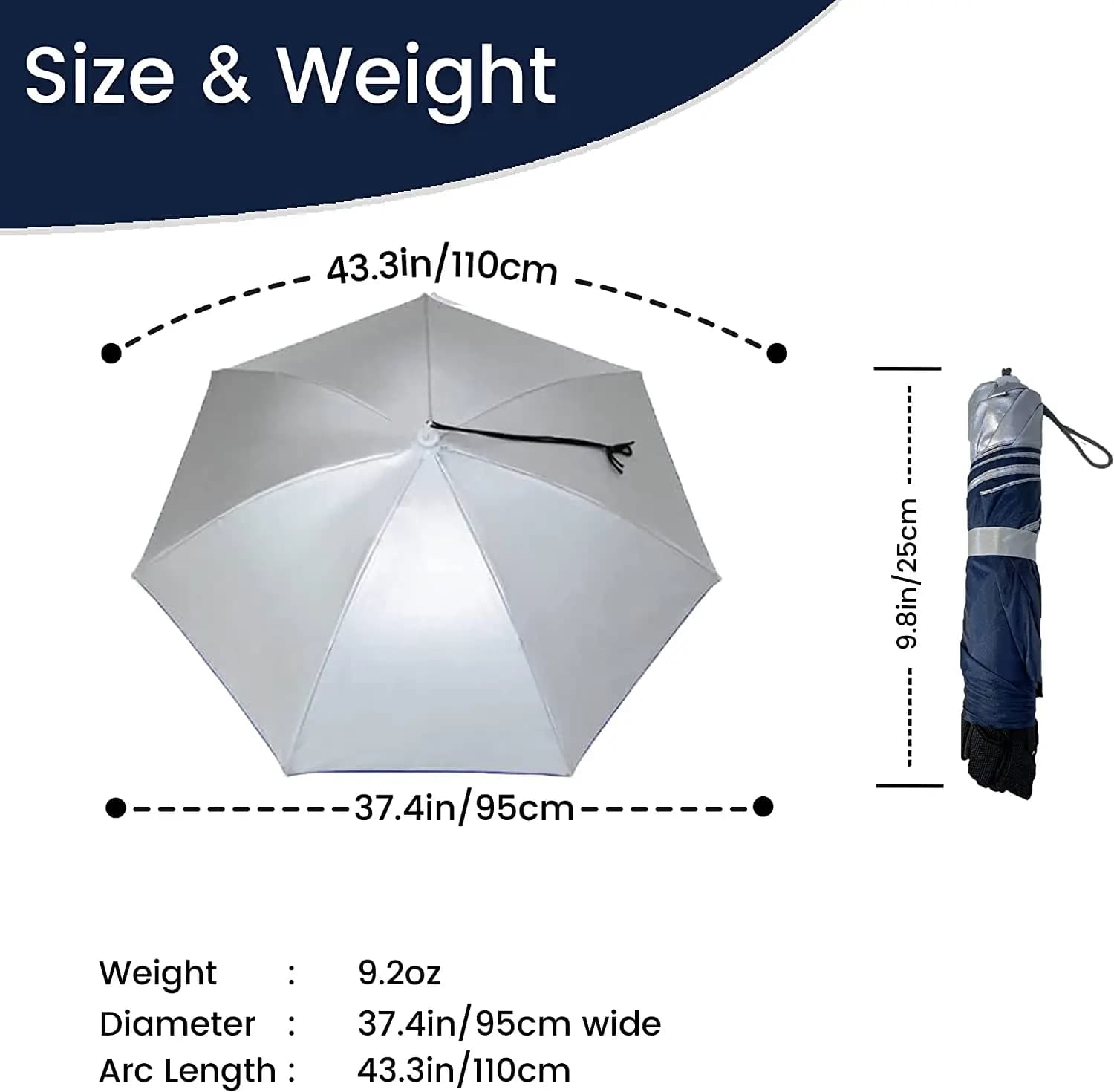 Super grand chapeau parapluie pêche 95cm élastique pliable imperméable hommes femmes
