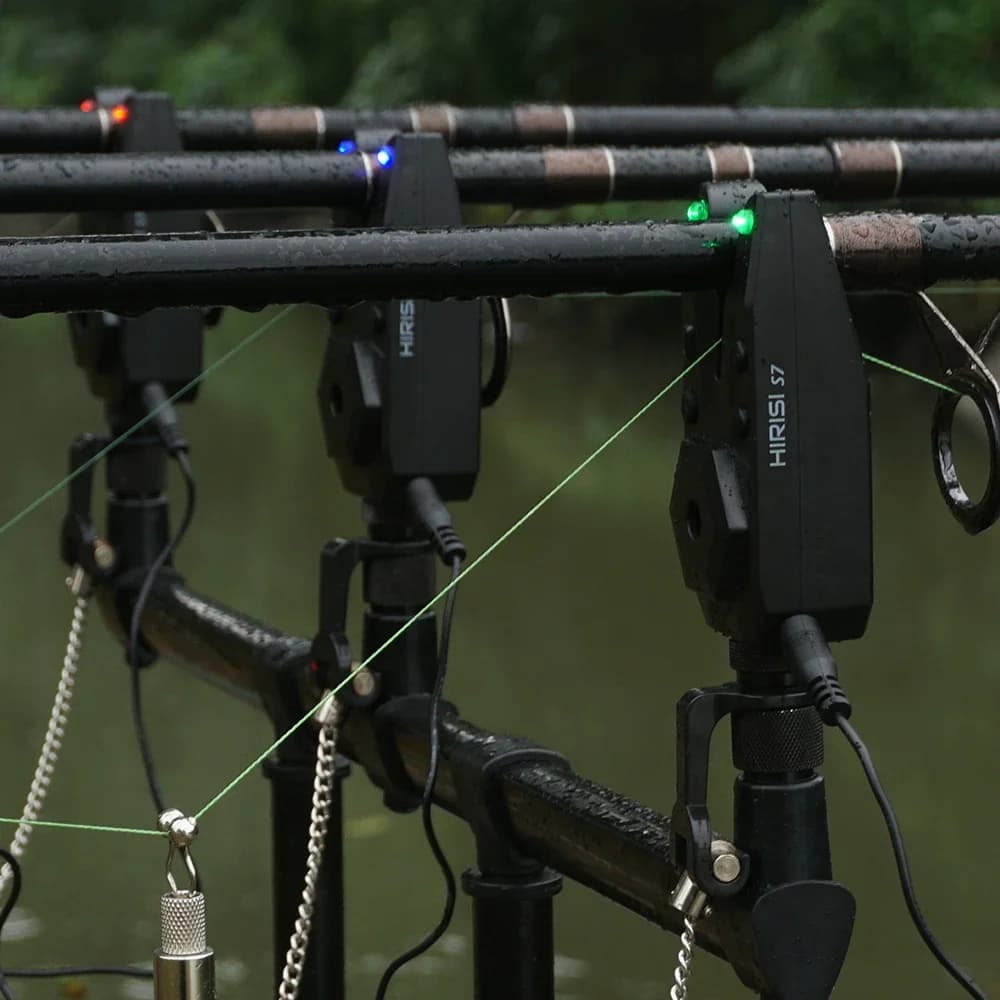 Kit alarme sans fil carpe Hirisi avec lampe camping étanche indicateur touches S7-4D accessoires carpfishing