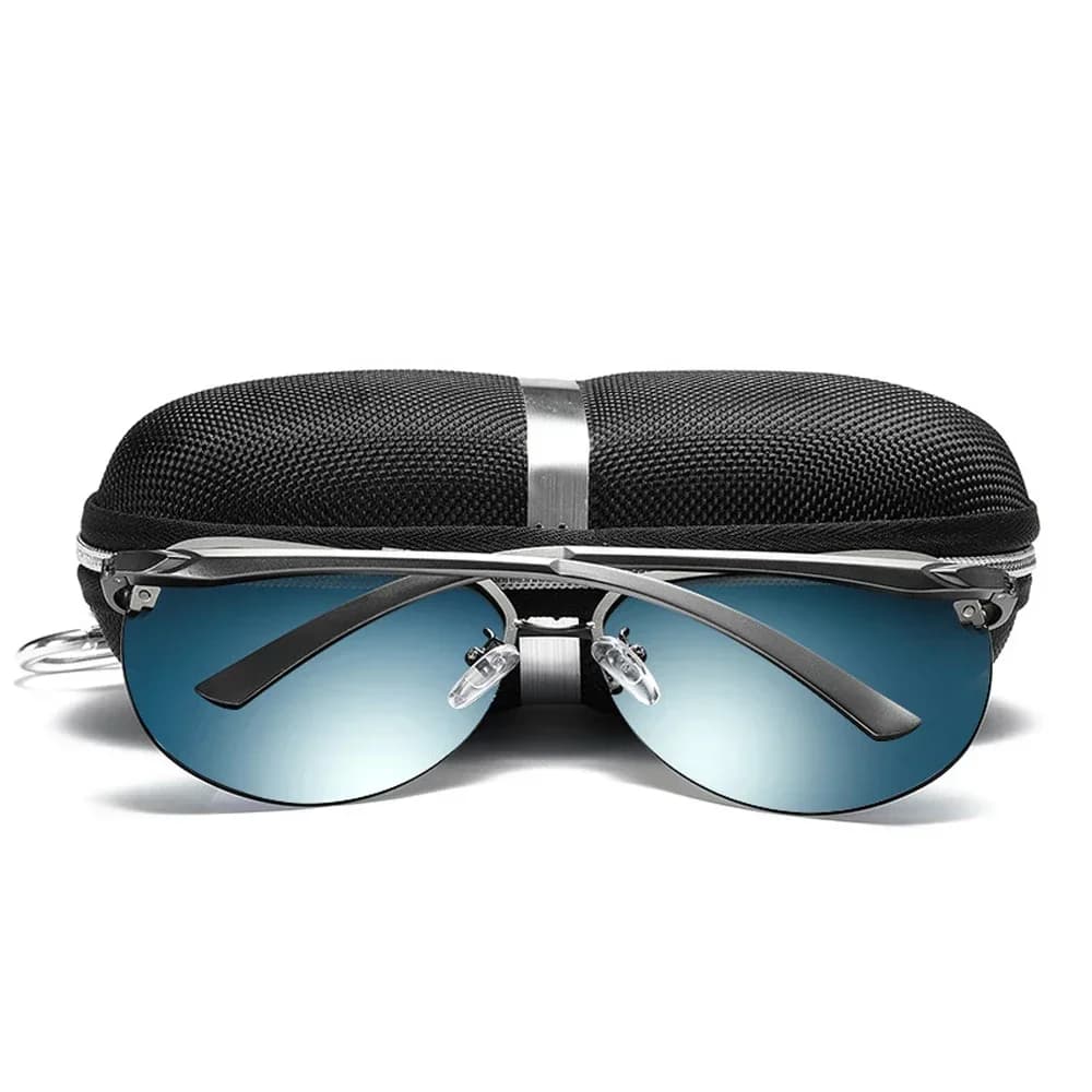 Lunettes polarisées classiques conduite pêche - Monture métal miroir homme femme