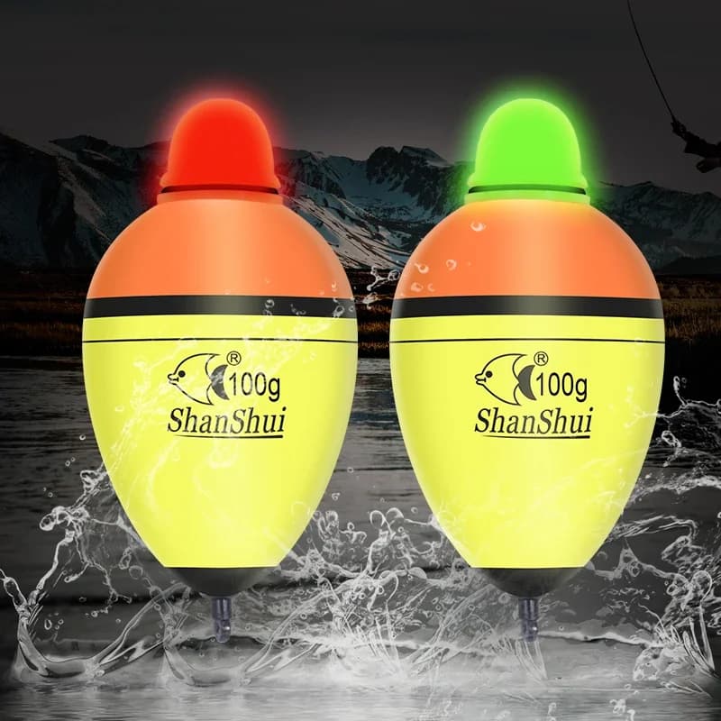 2 flotteurs lumineux EVA 30-100g pêche nocturne - Bobber mousse plastique pêche mer rocheuse