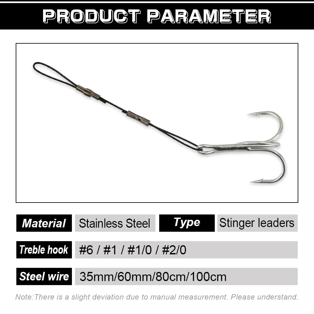 Montage pêche carnassiers avec hameçons triple acier inoxydable 3 pièces pour brochet perche sandre