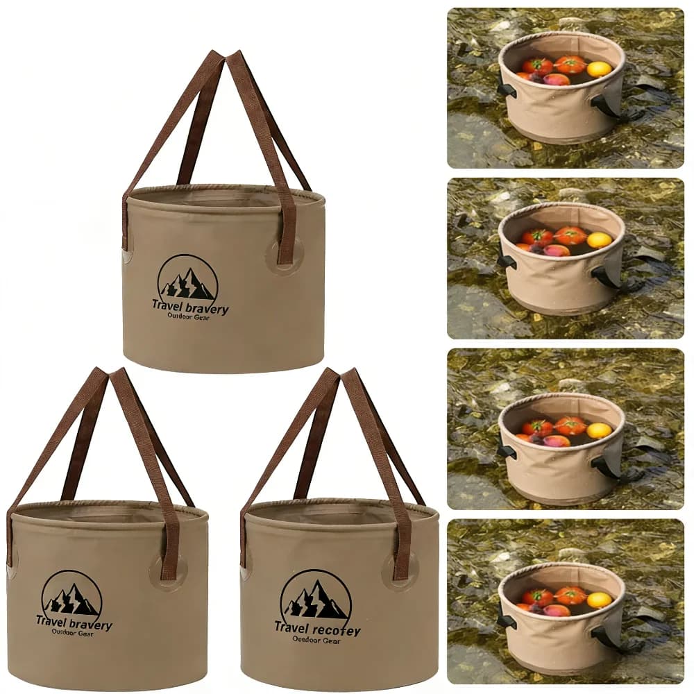 Seau pliable portable 5L 10L 20L grande capacité étanche pour camping pêche lavage voiture voyage