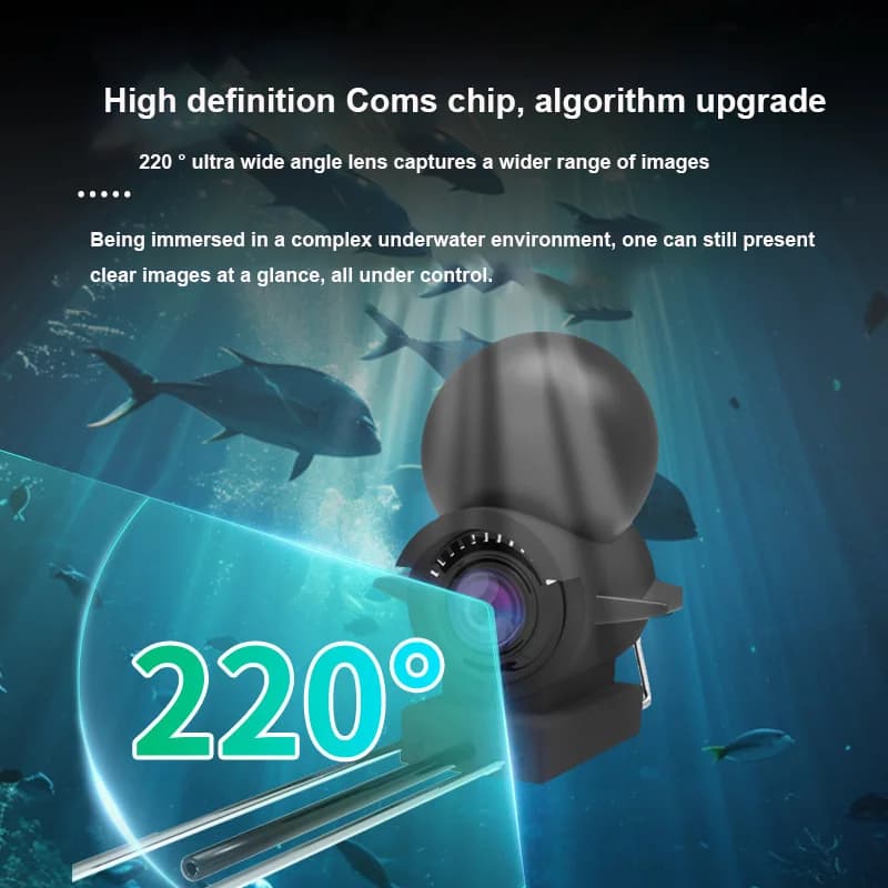 Détecteur de poissons visuel WiFi avec vision nocturne infrarouge pour pêche maritime nocturne 15-30m