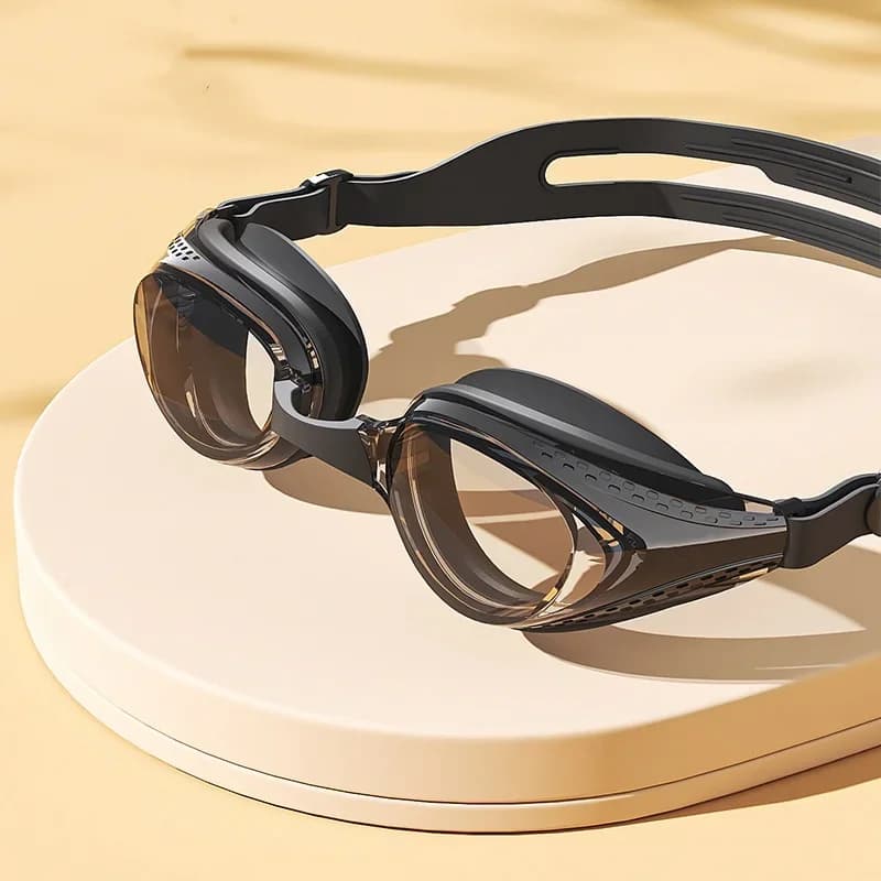 Lunettes de natation professionnelles HD étanches anti-buée ajustables pour sports aquatiques et plongée