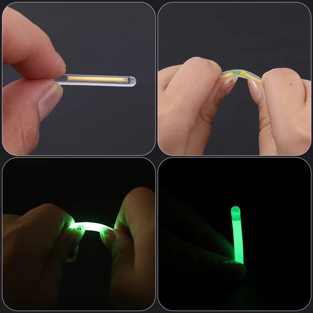 Bâtons lumineux de pêche nocturne 2.2-4.5mm - Flotteurs fluorescents lumineux pour pêche de nuit