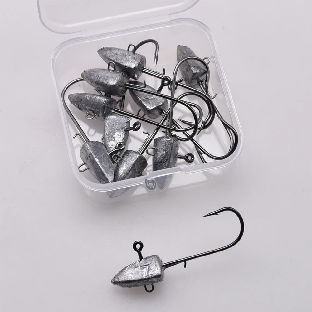Hameçons Triangle Head NED MrLurion 3.5g-28g pour leurres souples - pêche au jig et appâts naturels