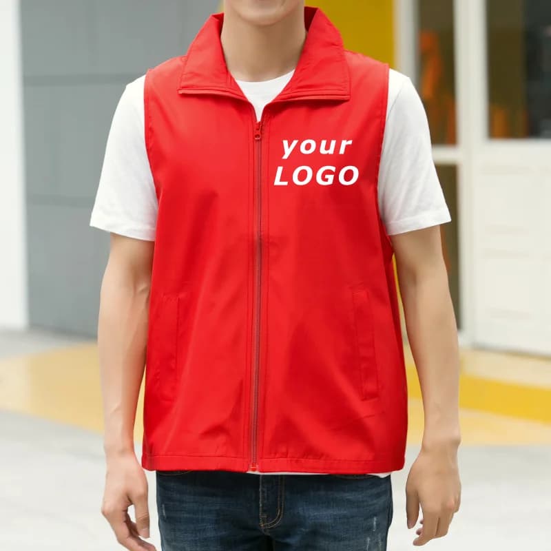 Veste sans manches été respirante bénévole événement personnalisable logo entreprise homme femme taille 4XL