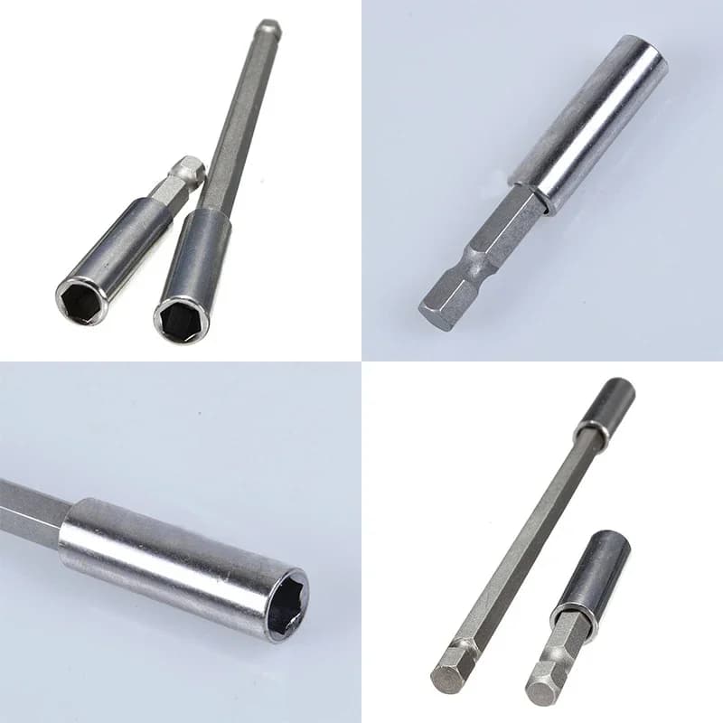 Porte-embout magnétique 1/4'' hex pour visseuse - Extension 60/75/100/150mm - Pêche et bricolage
