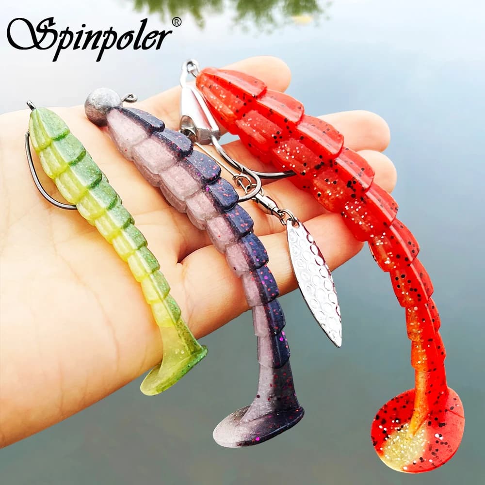 Leurre souple Spinpoler Breaker 7-11,5cm - Appât nageur queue en T salé pour brochet et perche