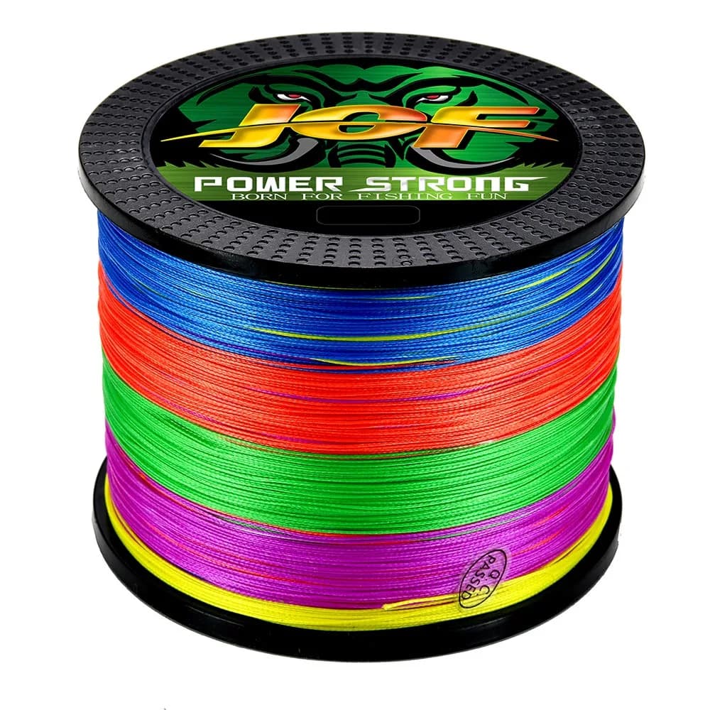Ligne tressée PE 12 brins JOF 500m/1000m multifilament durable mer salée pêche sportive haute résistance