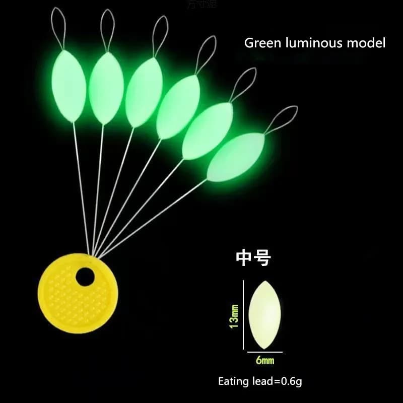 36 boules ovales luminescentes pour pêche carpe nocturne - 6 sachets de haricots flottants 7 étoiles