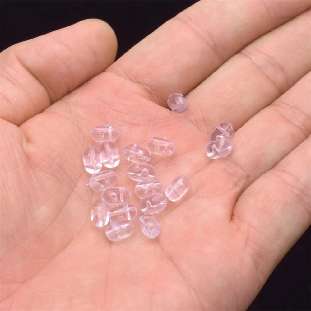 Lot de 100 perles pour pêche au coup, perles intelligentes transparentes, perles croix et séparatrices pour montage ligne
