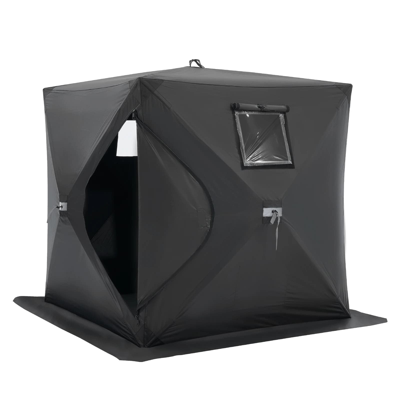Abri de pêche sur glace portable 1-2 personnes SucceBuy pour pêche hivernale étanche