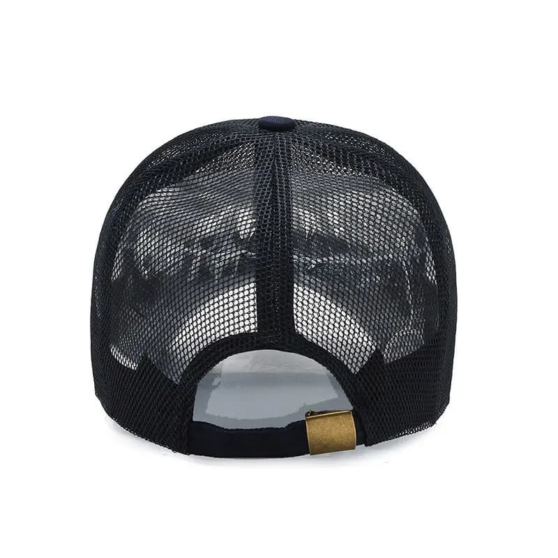 Casquette pêche mesh respirant été homme femme visière ajourée protection solaire
