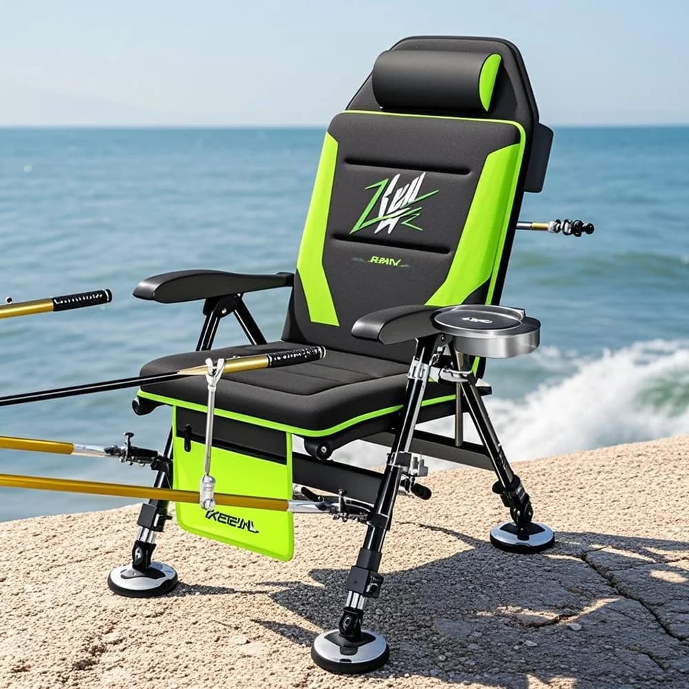 Chaise de pêche portable européenne pliable pour pêcheurs nomades design ergonomique confortable