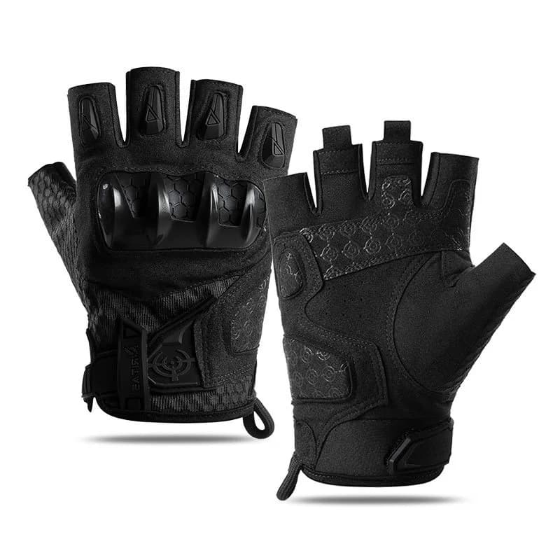 Gants tactiques demi-doigts pleine main anti-dérapage coque dure pêche sport