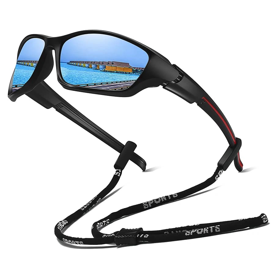 Lunettes de pêche montagne avec chaîne sport outdoor protection UV pour randonnée pêche