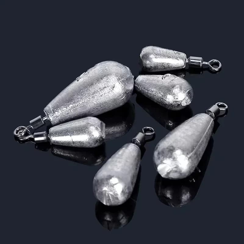 10 plombs goutte d'eau 3.5g à 20g - Accessoires de plombage pour pêche en mer et rivière