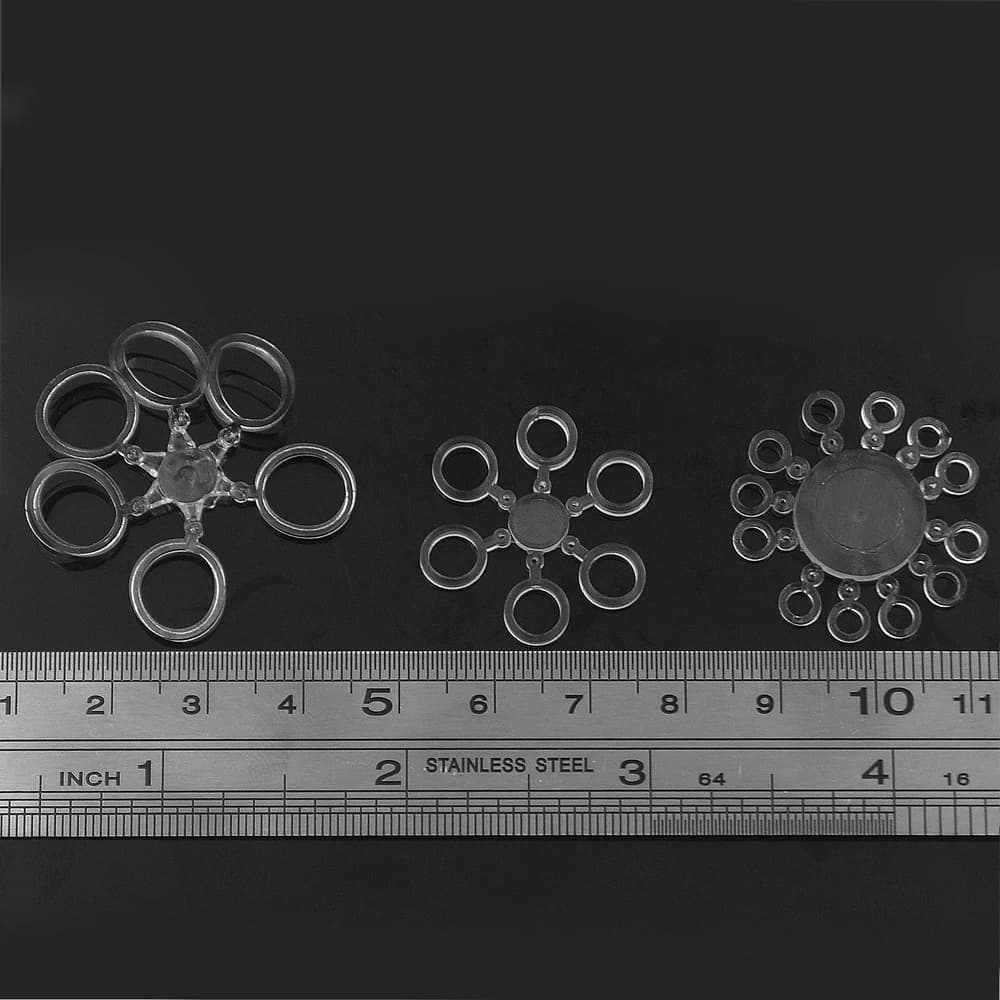 72 Élastiques Transparents pour Bouillettes et Pellets - Baitbands Élastiques 3mm 5mm 8mm Carp Fishing