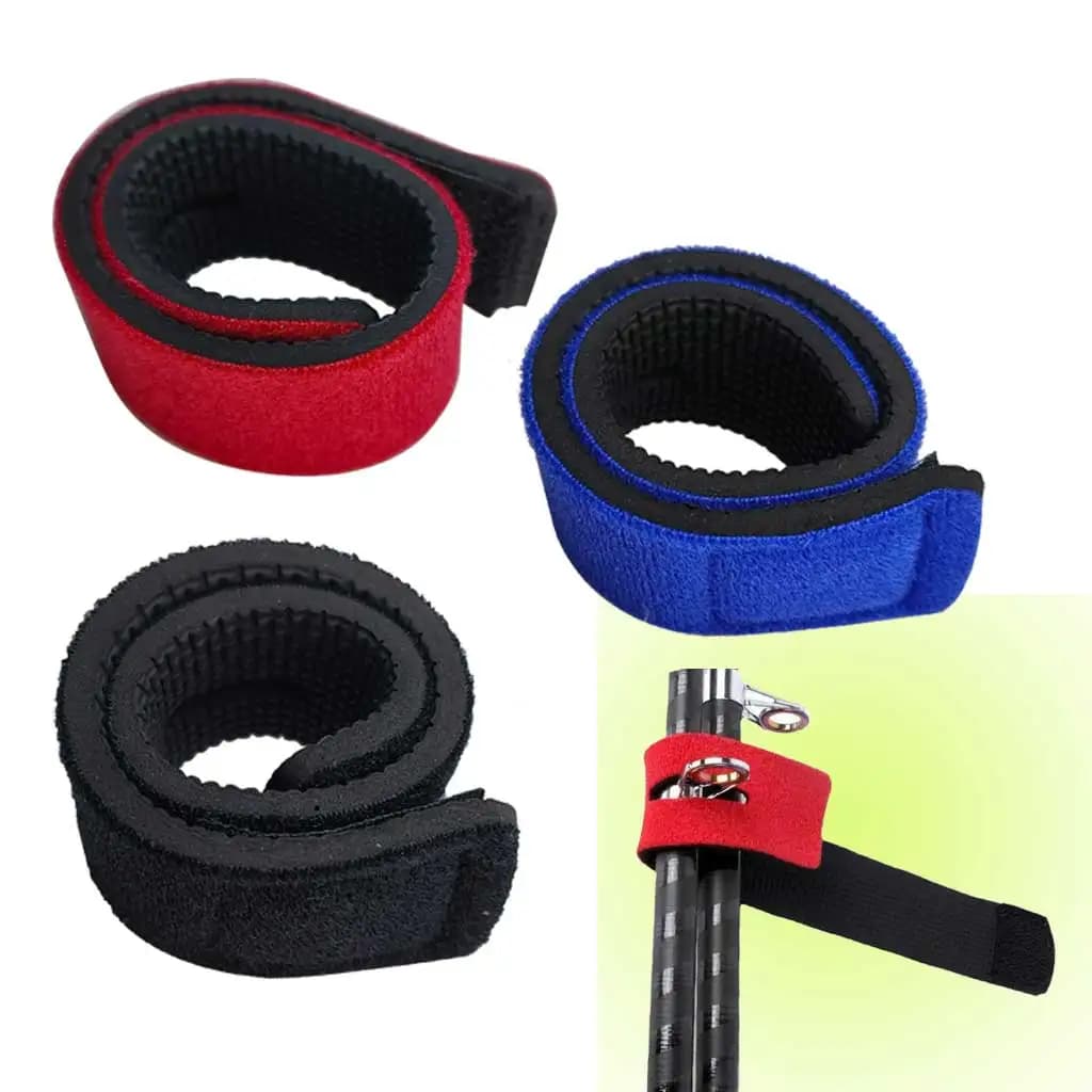 Kit 5 Sangles Élastiques Pêche - Porte-Canne Réglable - Bande Transport Canne à Pêche - Accessoires Pêche