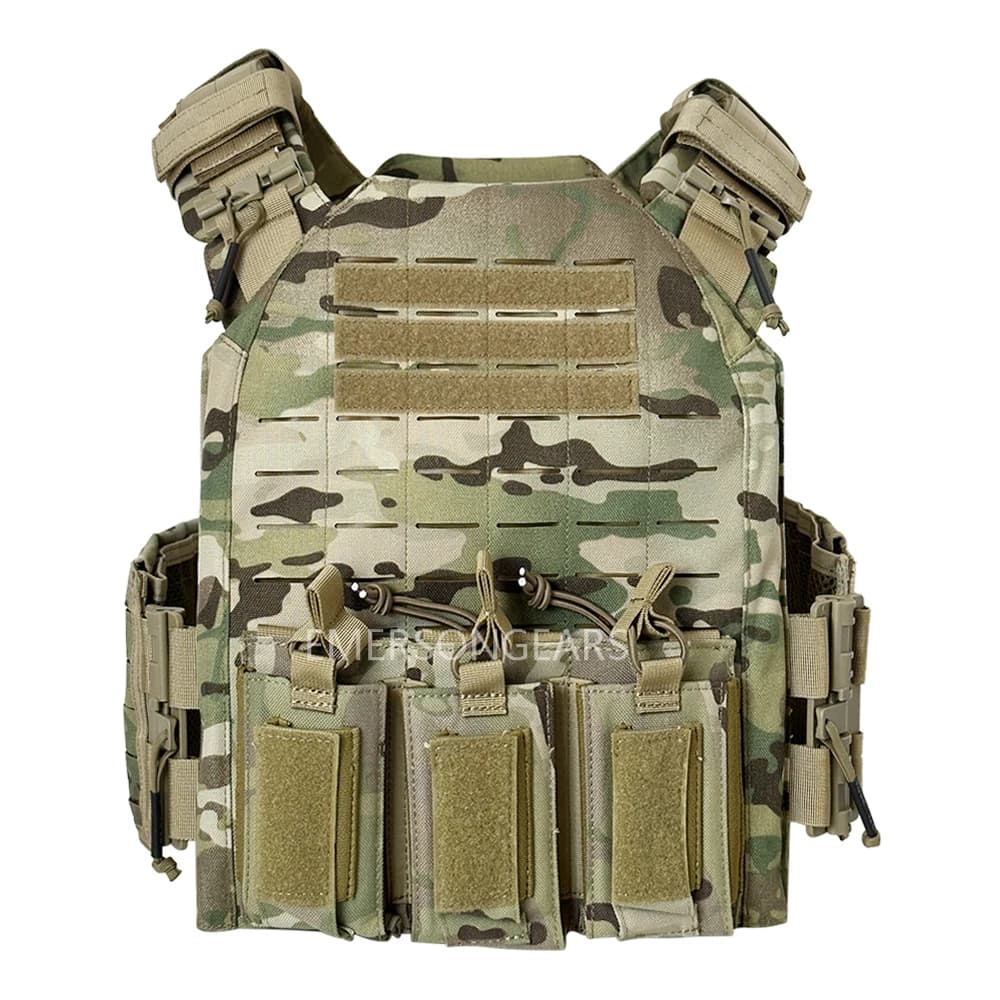 Gilet tactique laser cut 1000D Nylon FS Style Strandhogg à relâche rapide avec poche double triple chargeurs