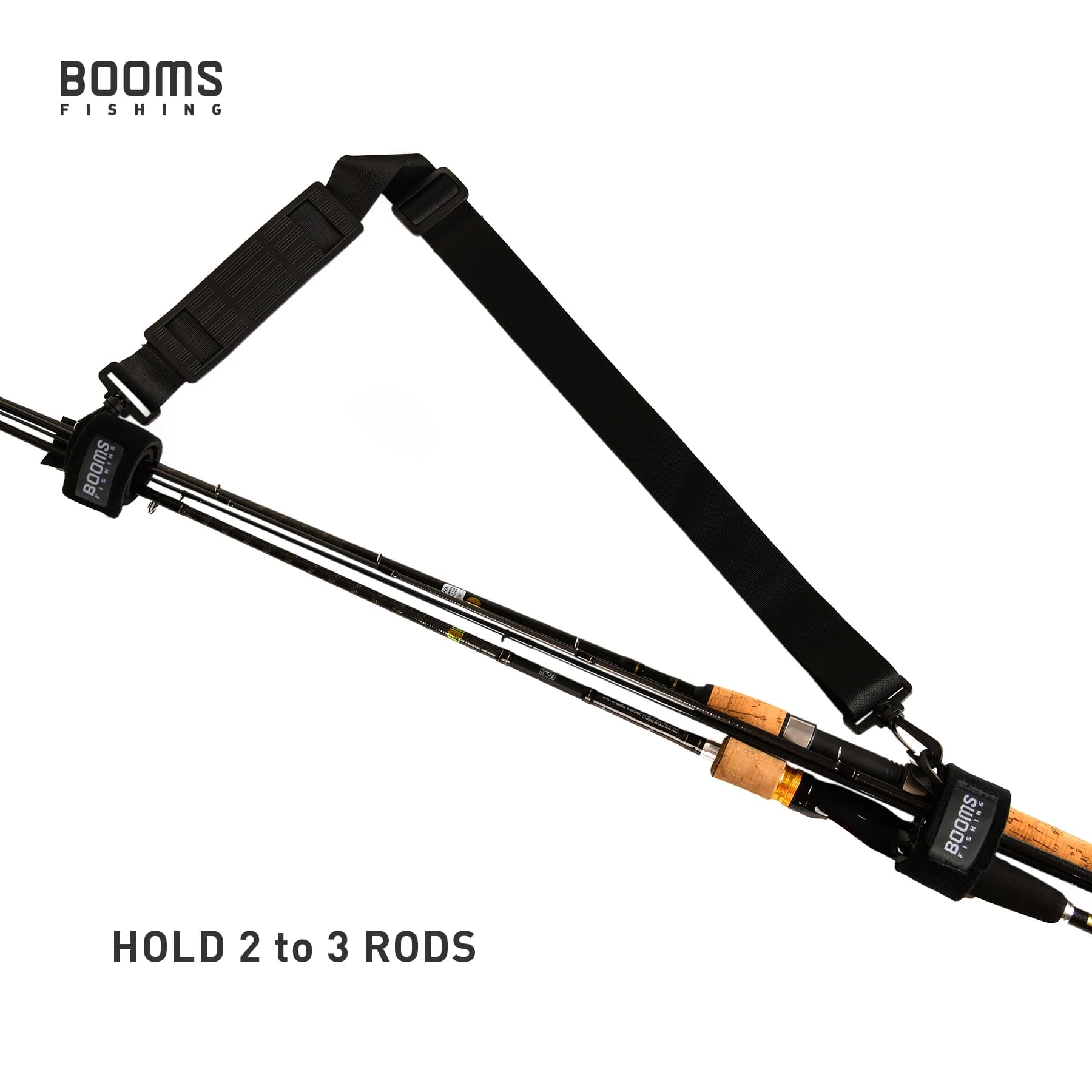 Sangle de transport pour canne à pêche Booms Fishing RS4 - Bande magique en nylon sécurisée