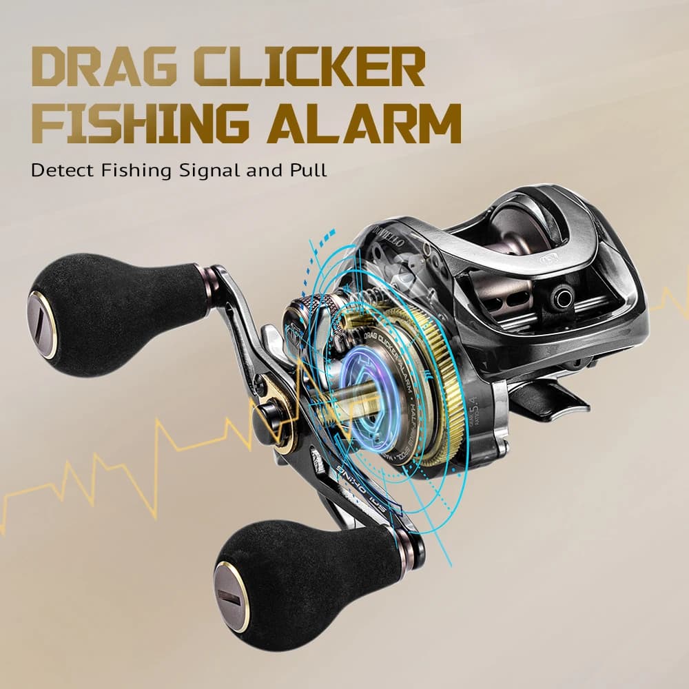 Moulinet baitcasting Soloking HIAW200 11+1BB ratio 5.4/7.2 pour pêche en mer et pêche au gros
