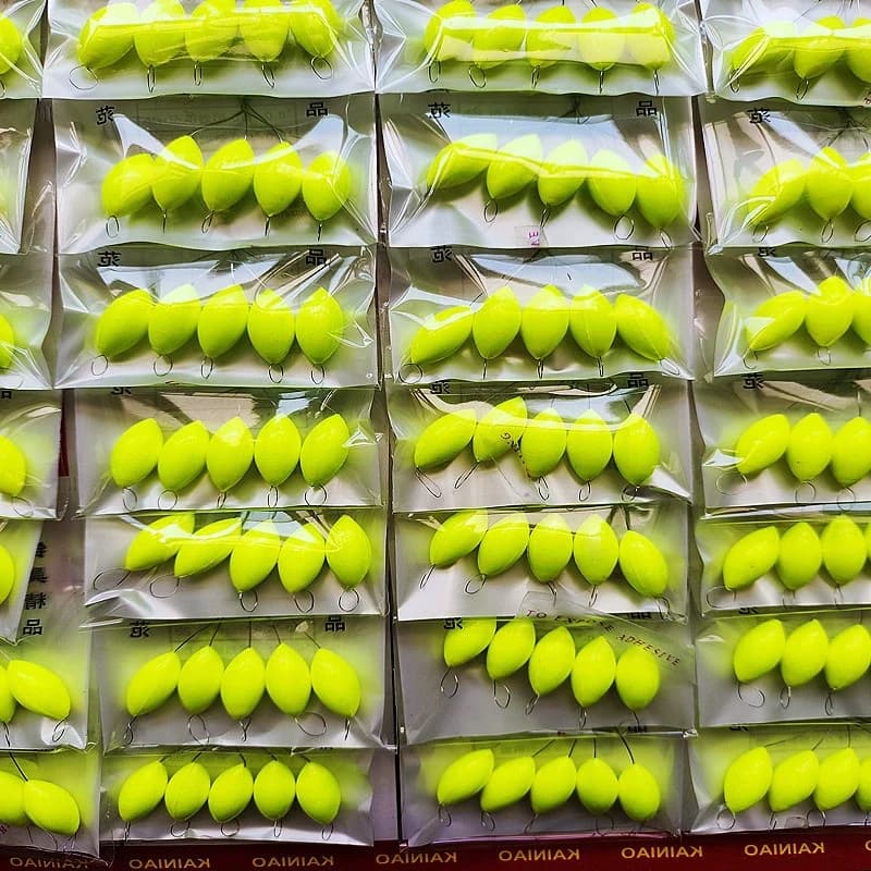 120 boules flottantes en mousse pour montage de ligne carpe - 20 sachets de 7 étoiles et haricots