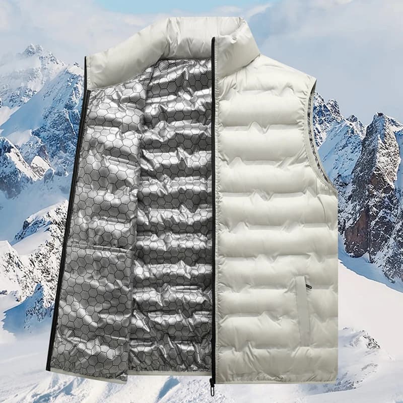 Veste sans manches homme hiver chaude grande taille 7XL 8XL pour pêche et plein air