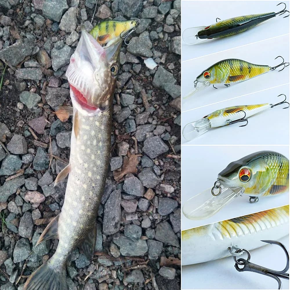 Leurre dur TREHOOK Black Minnow 4g 11g 22g wobblers pour brochet pêche aux leurres artificiels