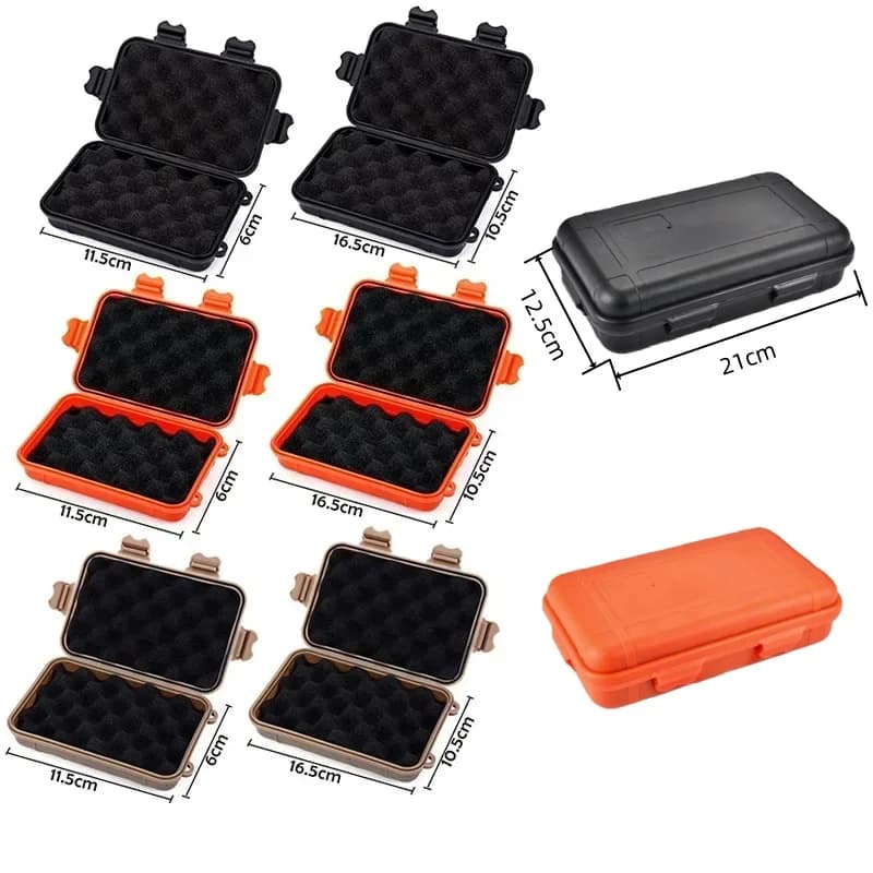 Boîte de survie étanche camping pêche - Coffre de rangement plastique résistant S/L/XXL