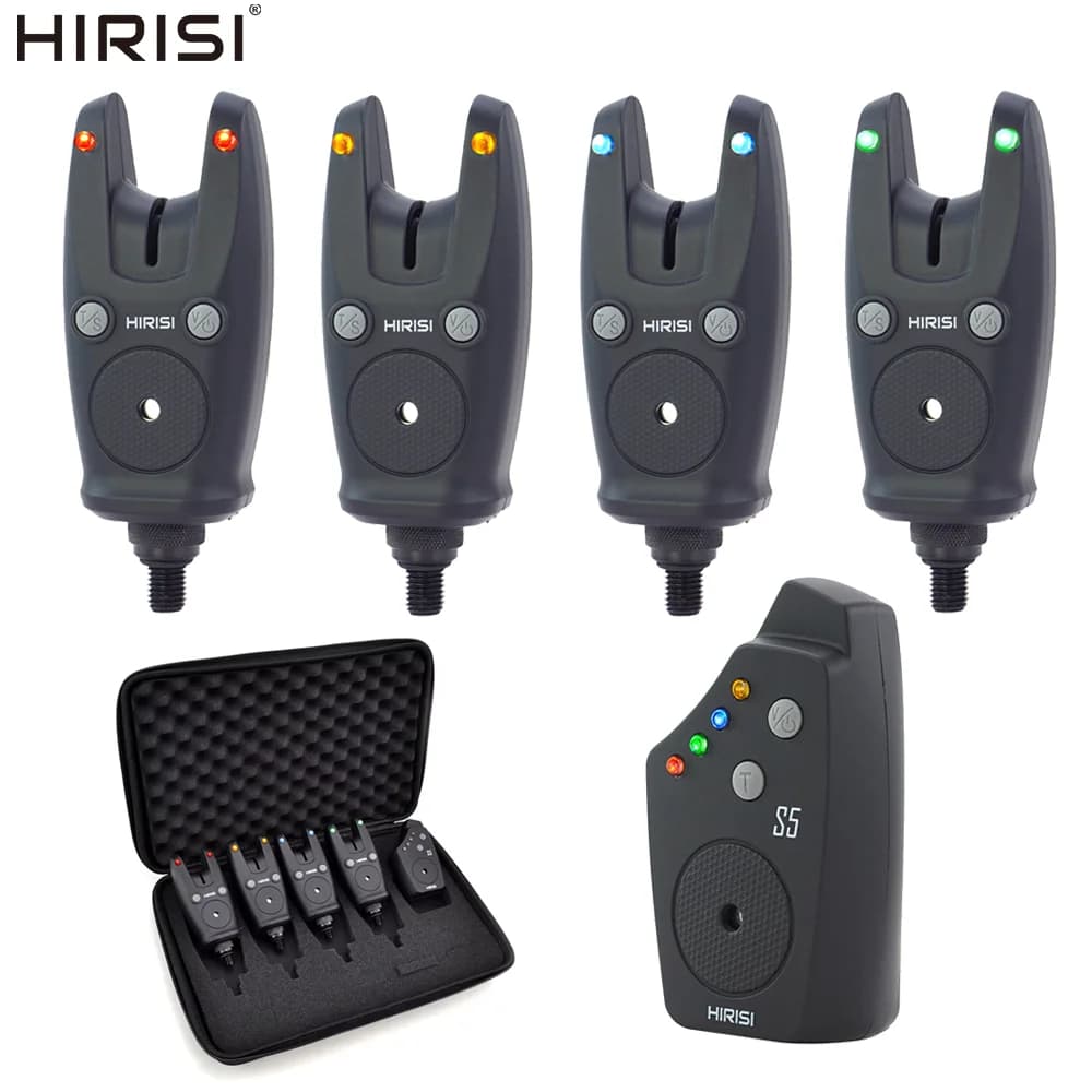Hirisi S5 Alarme de Touche Carpe Sans Fil Étanche avec Indicateur de Morsure pour Pêche